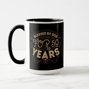 Gesegnet von Gott für 50 Jahre, 50. Geburtstagsdes Tasse