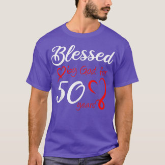 Gesegnet von Gott für 50 Jahre Alte Geburtstagspar T-Shirt
