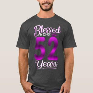 Gesegnet von Gott für 52 Jahre Altes 52. Geburtsta T-Shirt