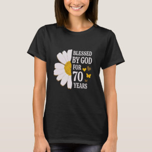 Gesegnet von Gott für 70 Jahre 70. Geburtstag Dais T-Shirt