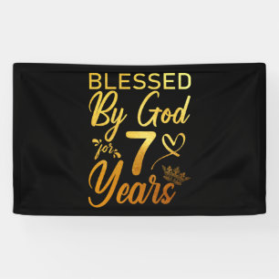 Gesegnet von Gott für 70 Jahre 70. Geburtstag Glau Banner