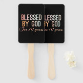 Gesegnet von Gott für 70 Jahre Fächer (Vorne und Hinten)