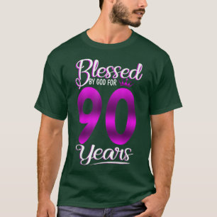 Gesegnet von Gott für 90 Jahre Altes 90. Geburtsta T-Shirt