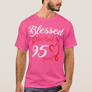 Gesegnet von Gott für 95 Jahre Alte Geburtstagspar T-Shirt