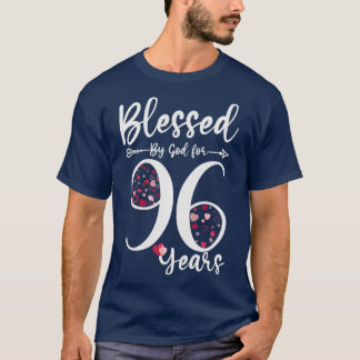 Gesegnet von Gott für 96 Jahre alt 96. Geburtstags T-Shirt