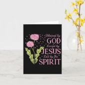 Gesegnet von Gott geliebt durch Jesus geführt durc Karte (Gelbe Blume)