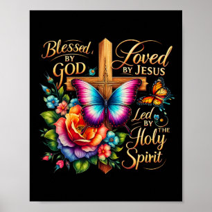 Gesegnet von Gott geliebt durch Jesus Ostern Tag Poster