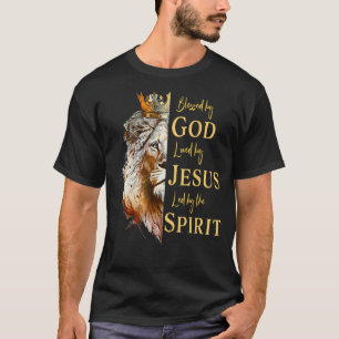 Gesegnet von Gott - geliebt von Jesus, Löwe T-Shirt