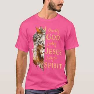 Gesegnet von Gott - geliebt von Jesus Löwe T-Shirt