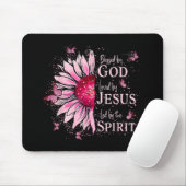 Gesegnet von Gott - geliebt von Jesus rosa Sonnenb Mousepad (Mit Mouse)