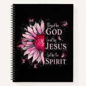 Gesegnet von Gott - geliebt von Jesus rosa Sonnenb Notizblock (Vorderseite)