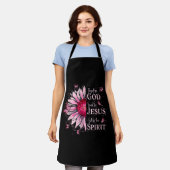 Gesegnet von Gott - geliebt von Jesus rosa Sonnenb Schürze (Getragen)