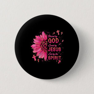Gesegnet von Gott geliebt von Jesus Sonnenblume Ch Button