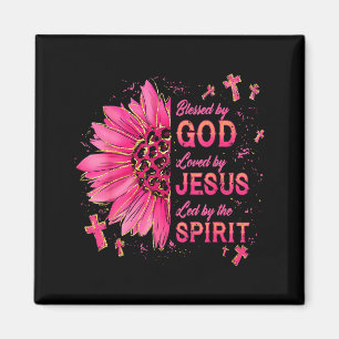 Gesegnet von Gott geliebt von Jesus Sonnenblume Ch Magnet