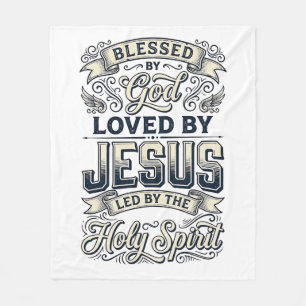 Gesegnet von Gott Jesus Heiliger Geist Vintage-Shi Fleecedecke