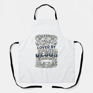 Gesegnet von Gott Jesus Heiliger Geist Vintage-Shi Schürze