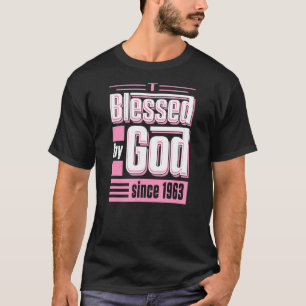 Gesegnet von Gott seit 1963 Christlich Themed Birt T-Shirt