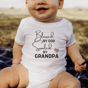 Gesegnet von Gott, verwöhnt von Großvater Baby Bod Strampler