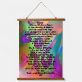 Gesegnet W/ Poem Wood Topped Wall Tapestory Wandteppich Mit Holzrahmen (Vorderseite)
