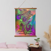 Gesegnet W/ Poem Wood Topped Wall Tapestory Wandteppich Mit Holzrahmen (Schlafzimmer)