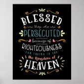 Gesegnet werden wegen der Rechtschaffenheit verfol Poster (Vorne)