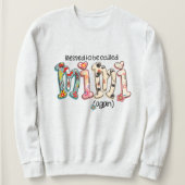 Gesegnet, wieder Mimi als Typografie bezeichnet zu Sweatshirt (Design vorne)