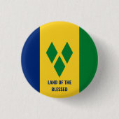 gesegnet | Zitat St Vincent und die Grenadinen-Fla Button (Vorderseite)