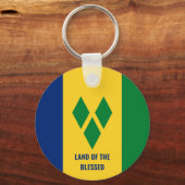 gesegnet | Zitat St Vincent und die Grenadinen-Fla Schlüsselanhänger (Vorderseite)