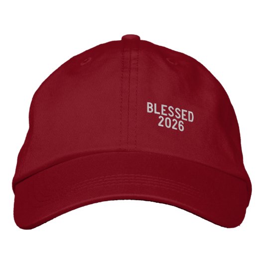 Gesegnete 2026 personalisierte bestickte Mütze Baseballkappe (Vorderseite)