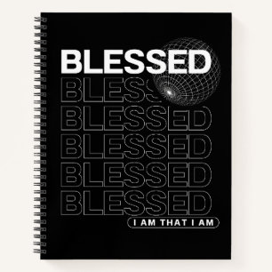 Gesegnete Affirmation Typografie Notizblock