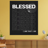 Gesegnete Affirmationtypografie Leinwanddruck (Insitu (Wohnzimmer))