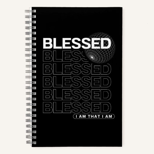 Gesegnete Affirmationtypografie Notizblock (Vorderseite)
