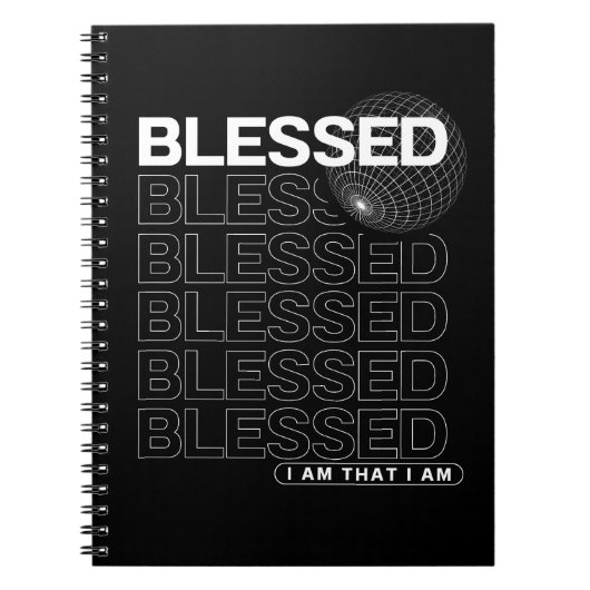 Gesegnete Affirmationtypografie Notizblock (Vorderseite)