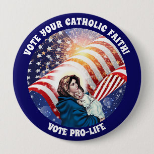 Gesegnete amerikanische Flagge Button