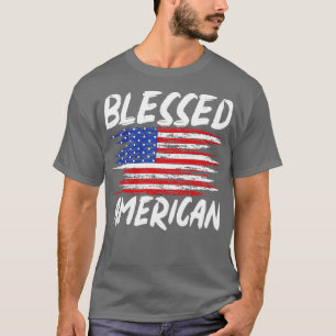 Gesegnete amerikanische Liberty Patriotic US-Flagg T-Shirt