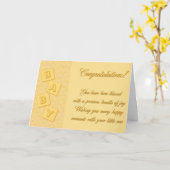Gesegnete Baby Blocks Karte (Gelbe Blume)