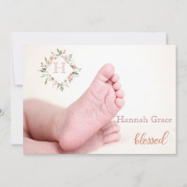 Gesegnete | Baby-Geburts-Mitteilung Einladung