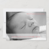 Gesegnete | Baby-Geburts-Mitteilung Einladung (Rückseite)