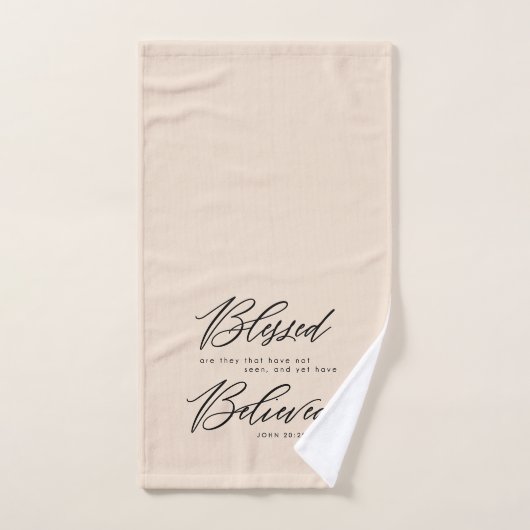 Gesegnete Bibel Verse John 20:29 Christlich Handtuch (Handtuch)