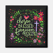 Gesegnete Blume des Hübschen Osters Magnet (Vorne)