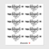 Gesegnete Boho Hearts Arrow Stickers Aufkleber (Blatt)