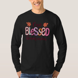 Gesegnete Bonus Mama Leopard Messy Bun Sonnenbrill T-Shirt