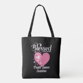 Gesegnete Brustkrebs-Überlebende Awareness Christl Tasche (Rückseite)