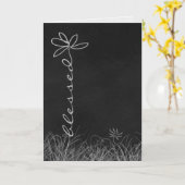 Gesegnete Daisy-Blume auf der Tafel für Freunde Karte (Gelbe Blume)