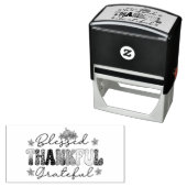 Gesegnete Dankbare Dankbare Typografie  Permastempel (Beispiel)