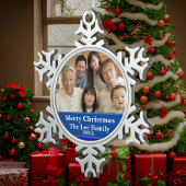 Gesegnete erste Zuhause Weihnachtskrippe Szene Schneeflocken Zinn-Ornament