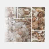 Gesegnete Familien-Foto-Collage-Erinnerung Fleecedecke (Vorderseite (Horizontal))