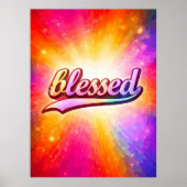 Gesegnete farbenfrohe Typografie Inspirierend Poster (Vorne)