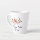 Gesegnete Fell-Mutter mit Wasserfarben-Blumendesig Milchtasse (Linke Ecke)
