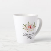 Gesegnete Fell-Mutter mit Wasserfarben-Blumendesig Milchtasse (Rechte Ecke)